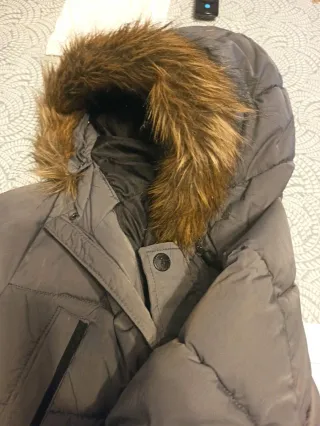 Chaqueta niño gris con capucha