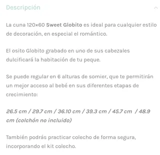 Cuna Micuna Sweet Globito 120x60