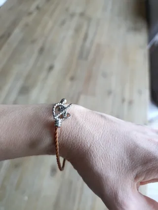 Bracciale caucciù e metallo