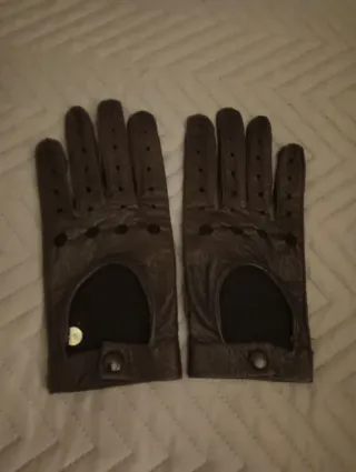 Guantes de piel hombre marrones