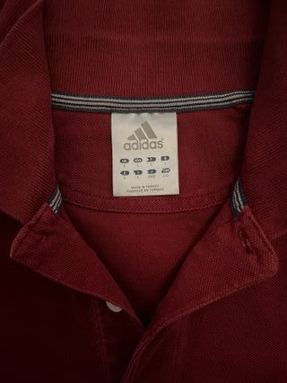 Polo Adidas Manga Larga Rojo