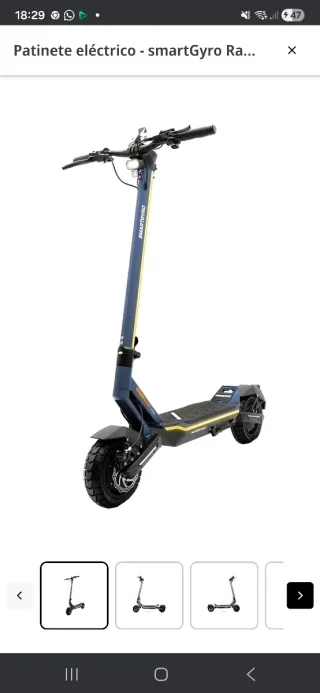 Patinete SmartGyro Raptor Evo Dual