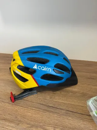Casco da bici blu/giallo