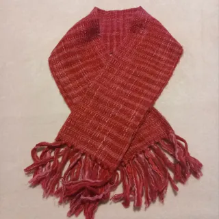 Lote 2 bufandas naranja y rosa fucsia