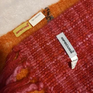 Lote 2 bufandas naranja y rosa fucsia