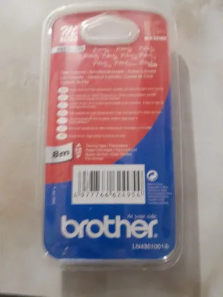 Dos Cintas Brother MK231BZ P-Touch M 8m NUEVAS