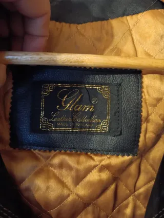 Cazadora Cuero Vaquera Vintage Talla L