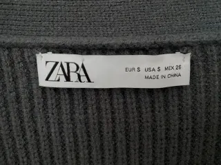 Cárdigan Zara Gris Mujer