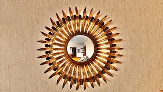 Espejo Sol Vintage Dorado Grande