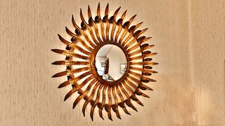 Espejo Sol Vintage Dorado Grande