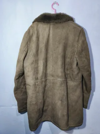 Abrigo de ante con borreguillo interior calido