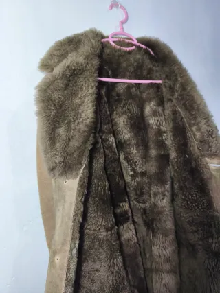 Abrigo de ante con borreguillo interior calido