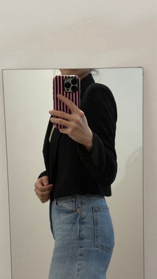 Blazer Corto Negro Zara