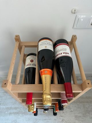 Botellero madera apilable 18 botellas