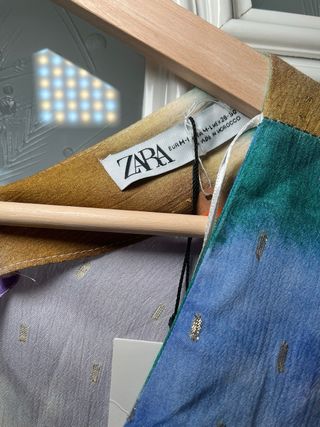 Vestido Zara multicolor con brillos Talla XS