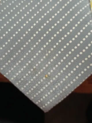 Cravatta Pierre Cardin grigia a pois