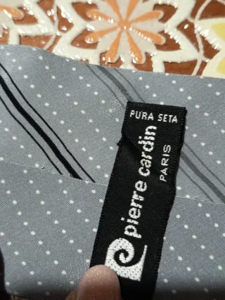 Cravatta Pierre Cardin grigia a pois