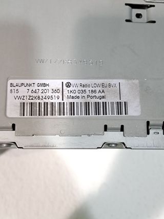 SISTEMA AUDIO / RADIO CD VOLKSWAGEN PASSAT BERLINA (3B3)