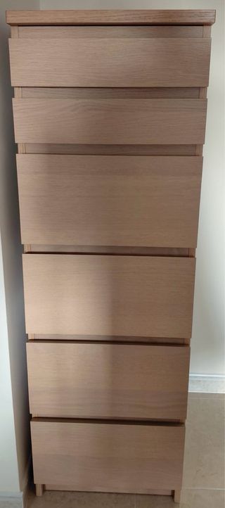 Cómoda 6 cajones IKEA MALM Roble