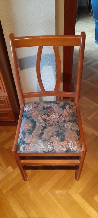 Mesa extensible redonda madera + 3 sillas