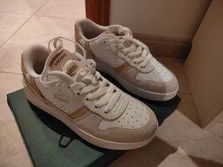 Zapatillas Lacoste Mujer Blancas y Beige