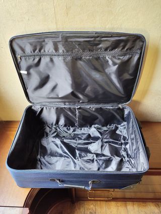 Maleta grande de tela con ruedas - Azul