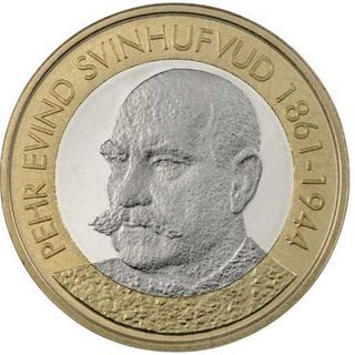 Moneda Finlandia 5 Euros Bimetá 2016. PRESIDENTES