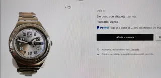 Reloj Swatch Irony Plateado Calendario ORIGINAL