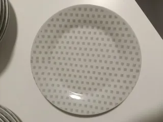 Set di stoviglie 6 persone grigio e bianco