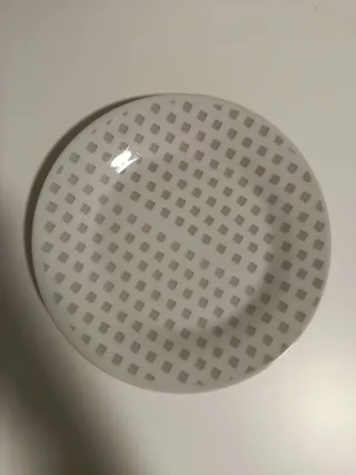 Set di stoviglie 6 persone grigio e bianco