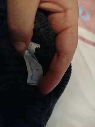 Jersey cuello alto rayas gris y blanco