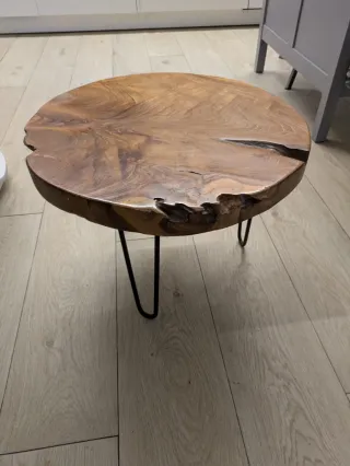 Mesita de salón madera y metal