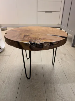Mesita de salón madera y metal