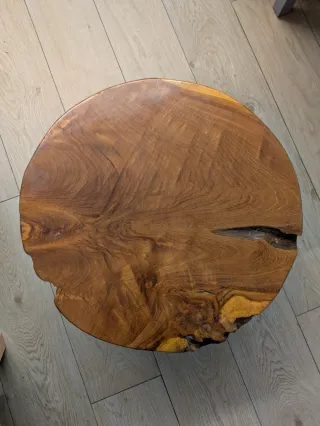 Mesita de salón madera y metal