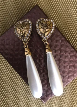 REBAJADOS! Pendientes Vintage largos con pedrería