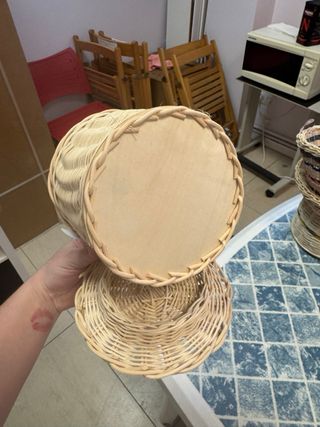 Cesto Mimbre Artesanal con Tapa