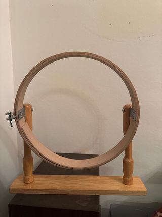 Tambor de bordar de madera