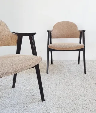 2 Sillas COMPAS de GUILLEUMAS. Vintage, 70s.