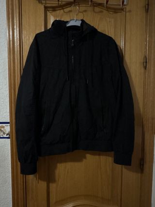 Chaqueta bomber negra hombre
