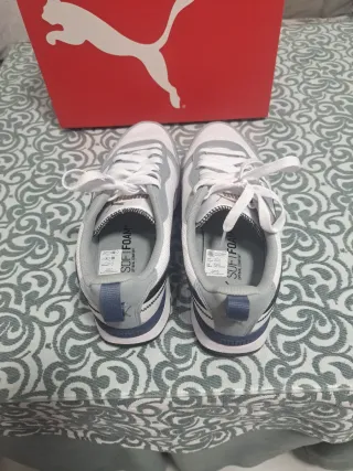 Deportivas Puma Hombre Gris y Blanco