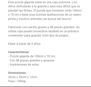 Puzzle Gigante El Barco Pirata