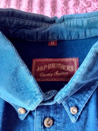 Camicia in velluto blu taglia M