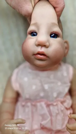 Bambola stile reborn 48cm, corpo in vinile