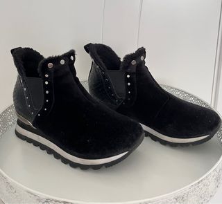 Botines Gissopo Negros Piel Sintética