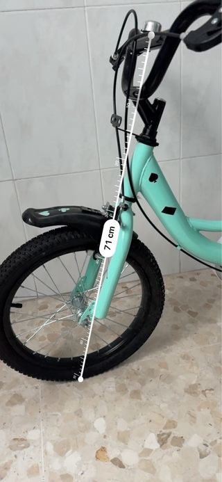 Bicicleta infantil color menta