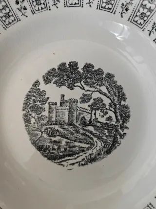 Juego de 6 Platos Antiguos Florales