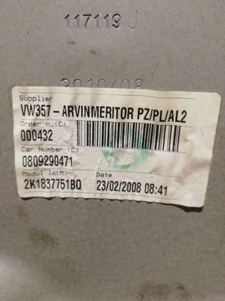 ELEVALUNAS DELANTERO IZQUIERDO VOLKSWAGEN CADDY KA/KB (2K) (2)