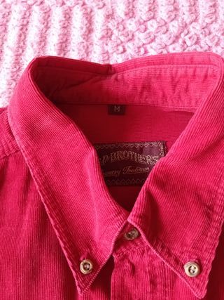 Camicia in velluto rossa