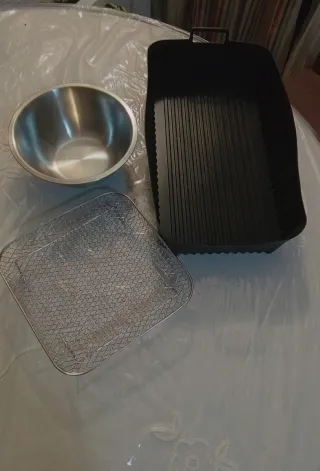 Molde 10L, Bandeja de Silicona para Air Fryer dual