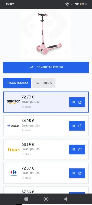 Patinete 3 Ruedas Rosa